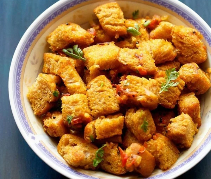 Toasted bread slices